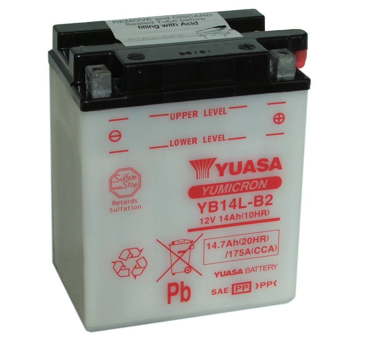 Yuasa YB14L-B2 12V 14Ah Motorbike Battery